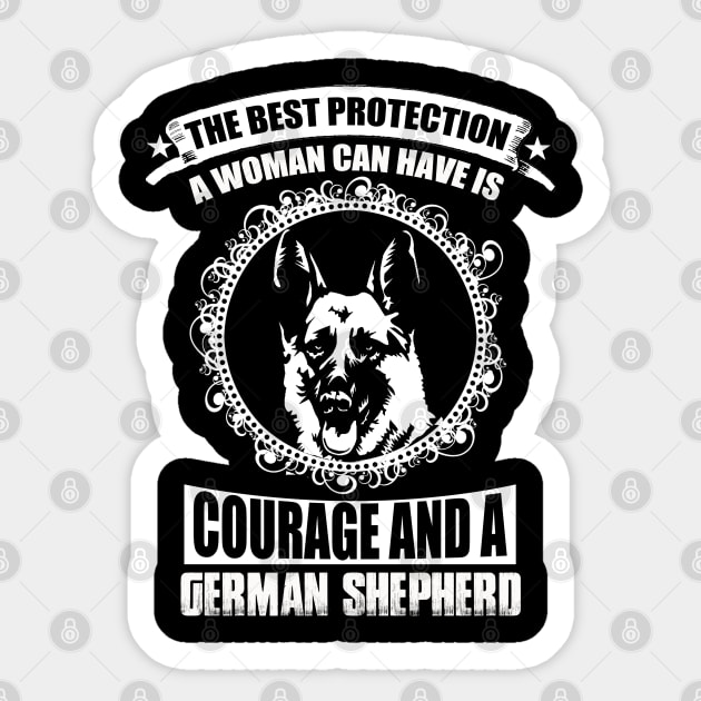 COURAGE AND A GERMAN SHEPHERD Sticker by minhhai126